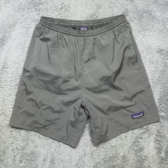 Patagonia Baggies Lights Shorts Mens S Gray Pockets Hiking Lined Drawstring 6.5" - Picture 1 of 12